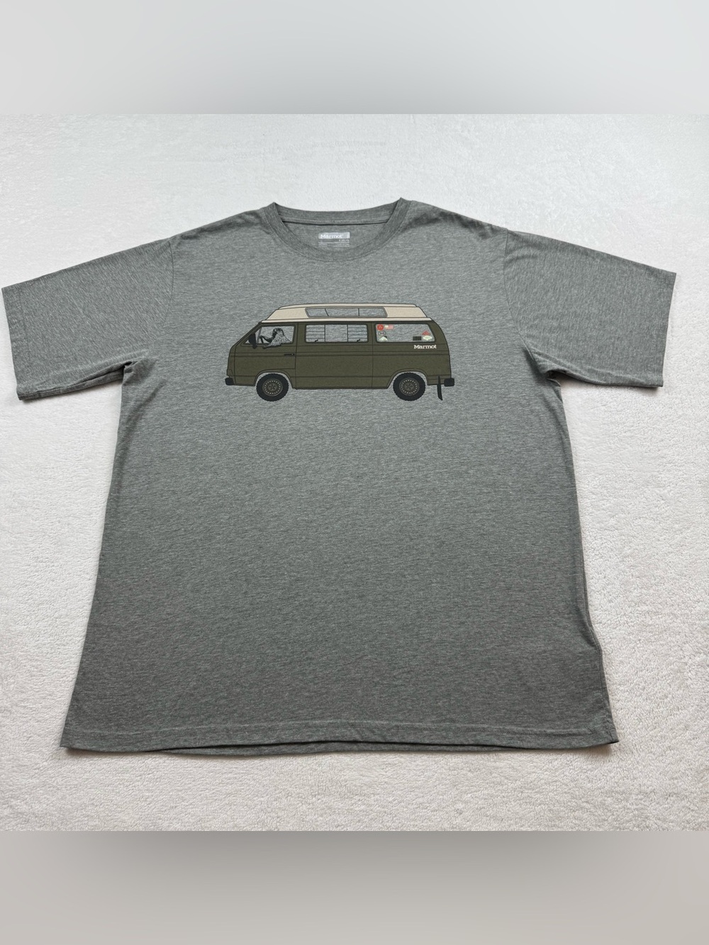 Marmot van life t-shirt men’s size L gray van graphic short sleeve cotton blend